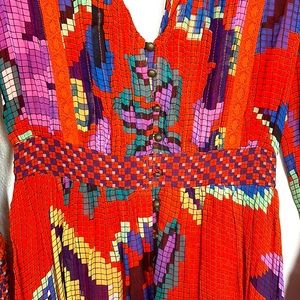 Anthropologie Tropical Maxi Dress